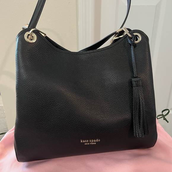 Kate Spade Loop Black Leather Shoulder Handbag - Picture 6 of 15